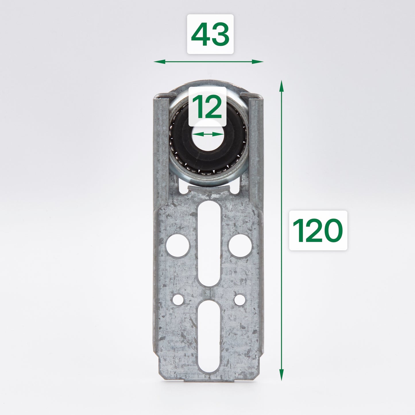 Kastenlager flach mit Sicherungskrallen und Kugellagereinsatz 40mm für Rollläden