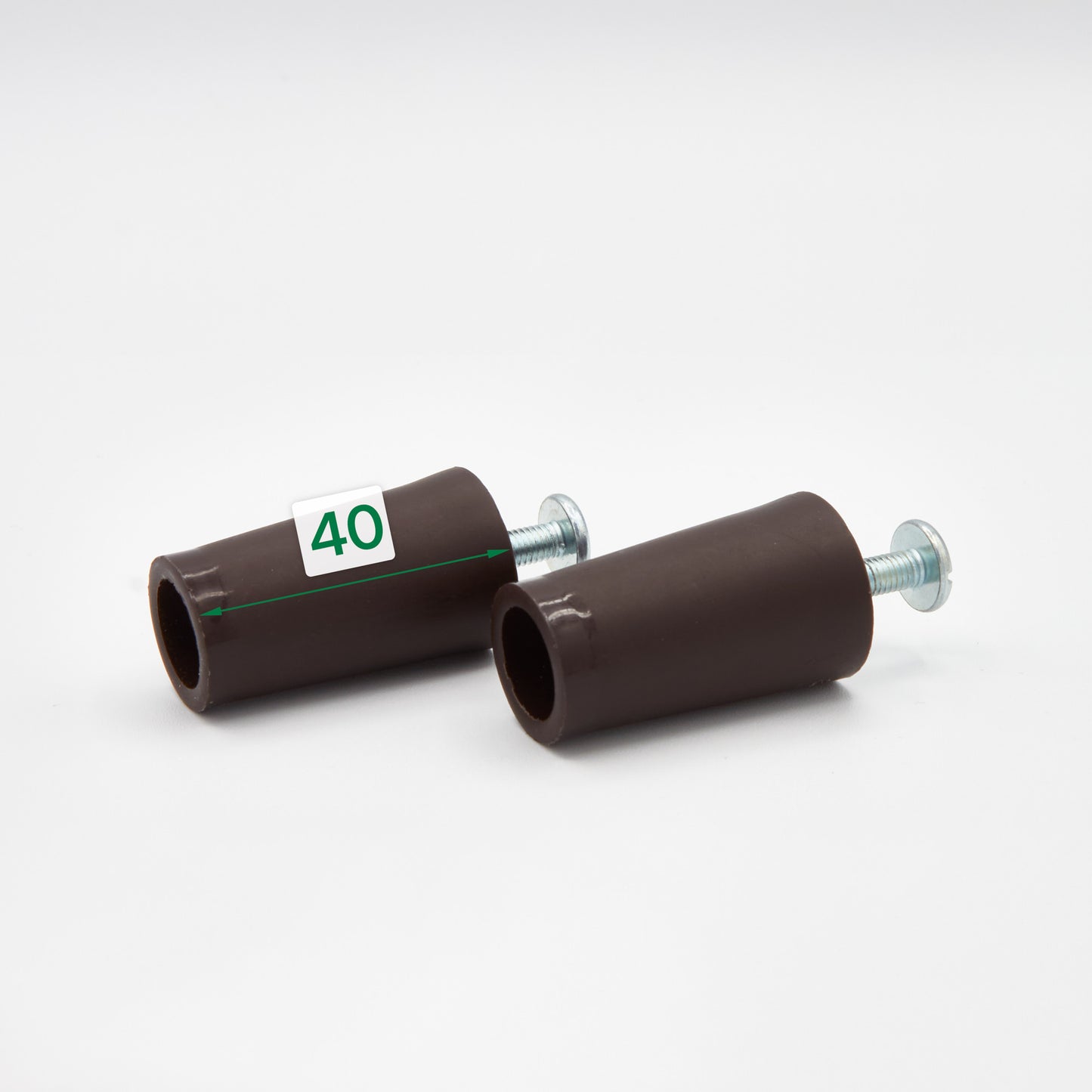Anschlagpuffer lang braun 40 mm für Rollläden (2er-Set)