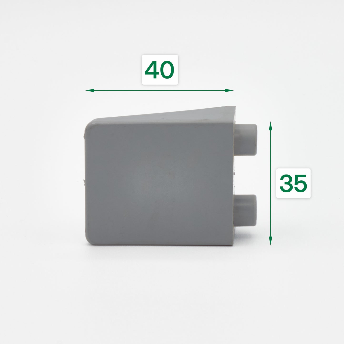 Anschlagwinkel grau 40 mm für Rollläden (2er Set)