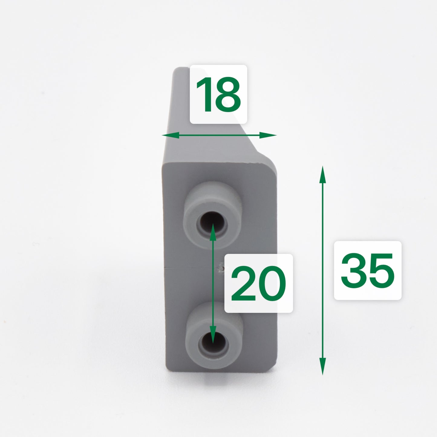 Anschlagwinkel grau 40 mm für Rollläden (2er Set)