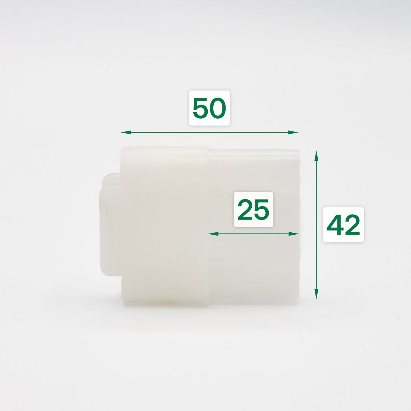 Gleiter für Rollladen-Endleiste transparent 25 x 14 mm