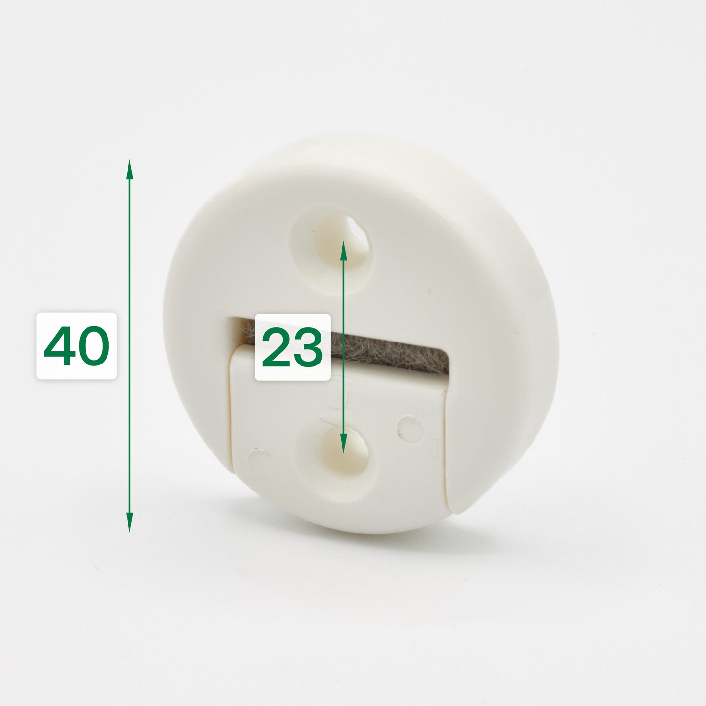 Gurtführung zweiteilig rund mit Bürste für 22 mm Rollladengurt