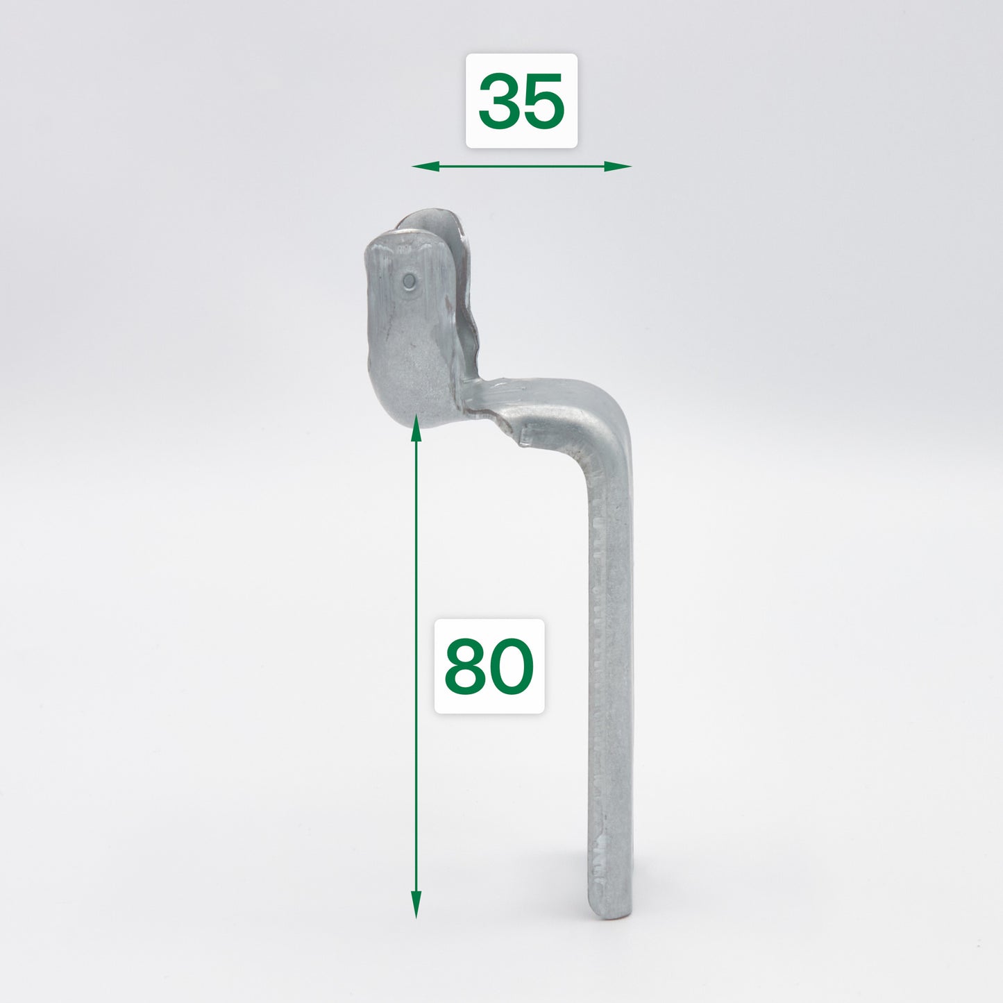 Kastenlager kurz nach innen gekantet für Rollläden - Ausladung 35 mm