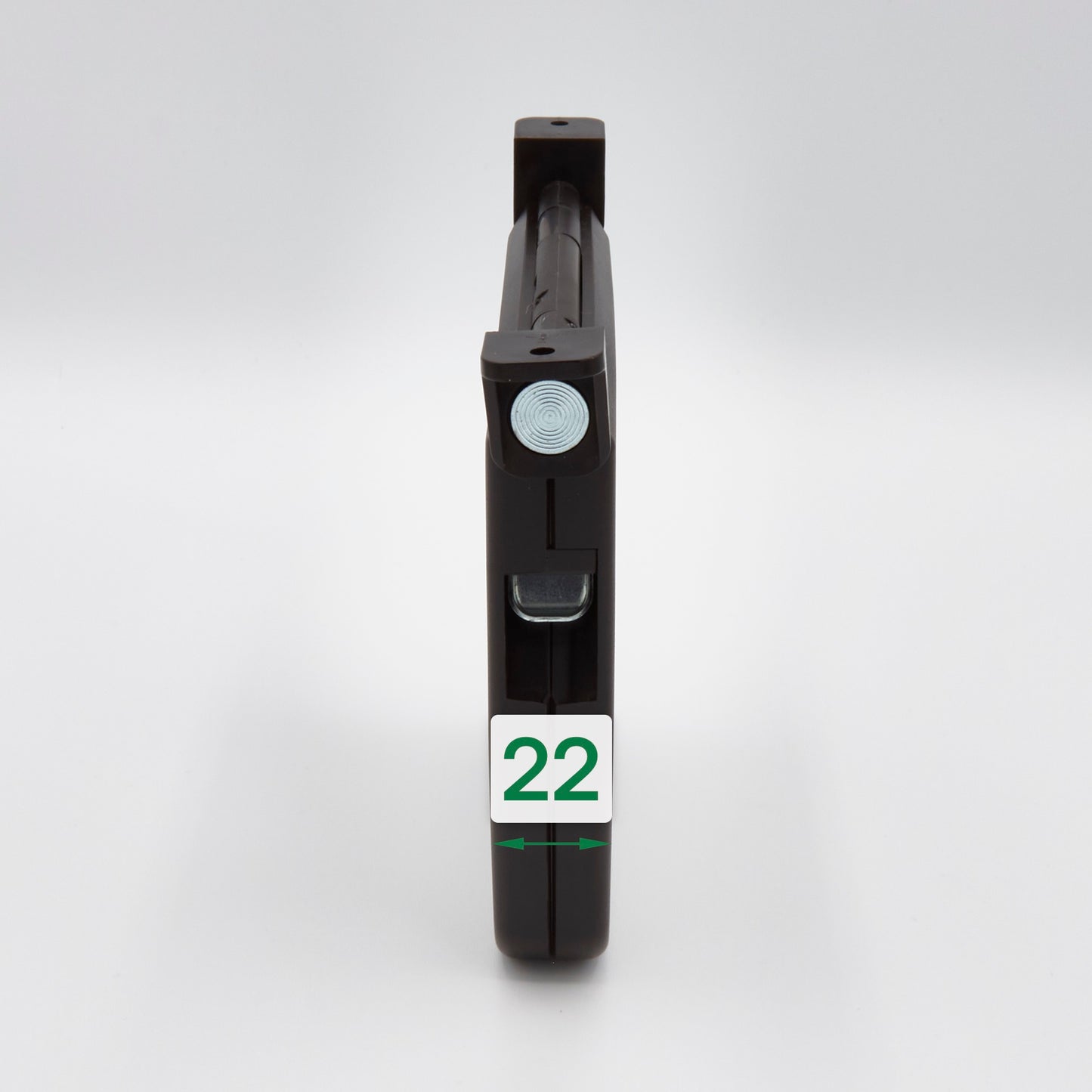 Mini Schwenkwickler ohne Gurt braun für Rollläden - Lochabstand 155 mm