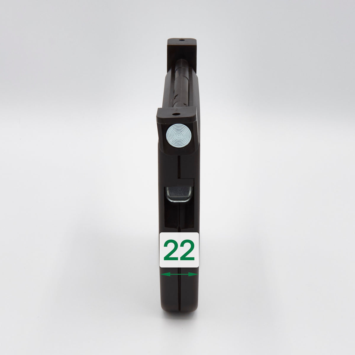 Mini-Schwenkwickler ohne Gurt braun für Rollläden - Lochabstand 155 mm