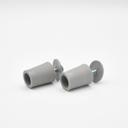 Anschlagpuffer kurz mit Beilagscheibe grau 28 mm für Rollläden (2er-Set)