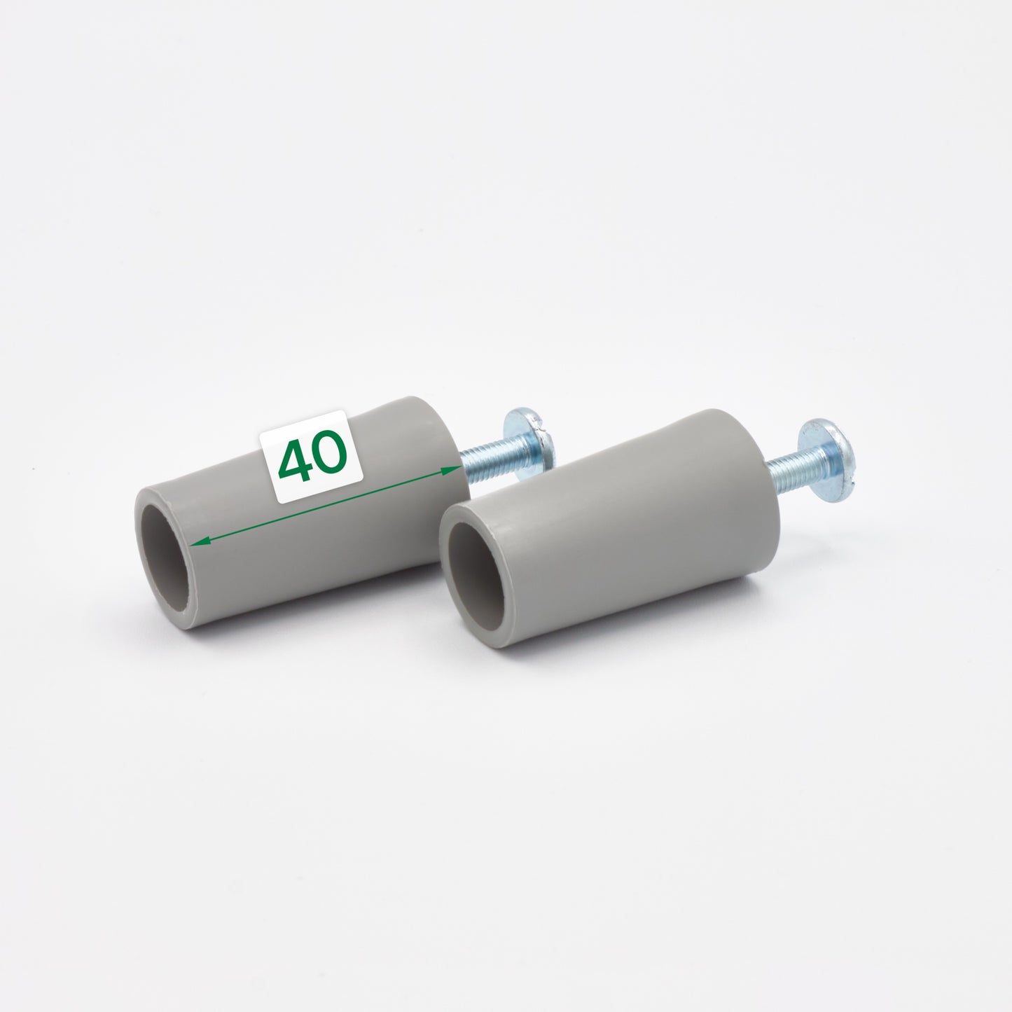 Anschlagpuffer lang grau 40 mm für Rollläden (2er-Set)