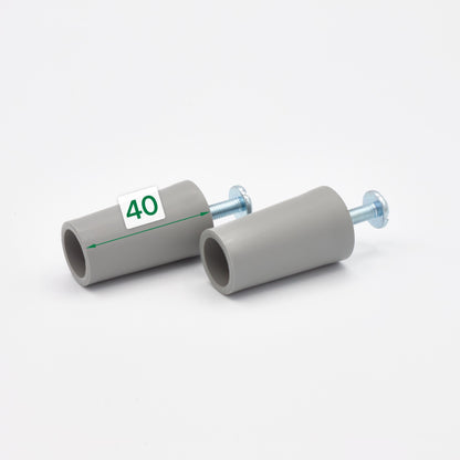 Anschlagpuffer lang grau 40 mm für Rollläden (2er-Set)