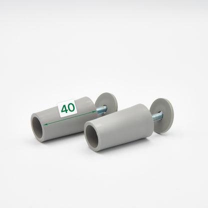 Anschlagpuffer lang mit Beilagscheibe grau 40 mm für Rollläden (2er-Set)
