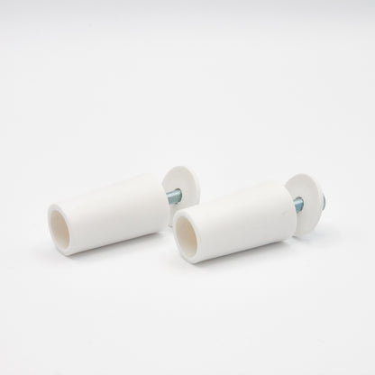 Anschlagpuffer lang mit Beilagscheibe weiß 40 mm für Rollläden (2er-Set)