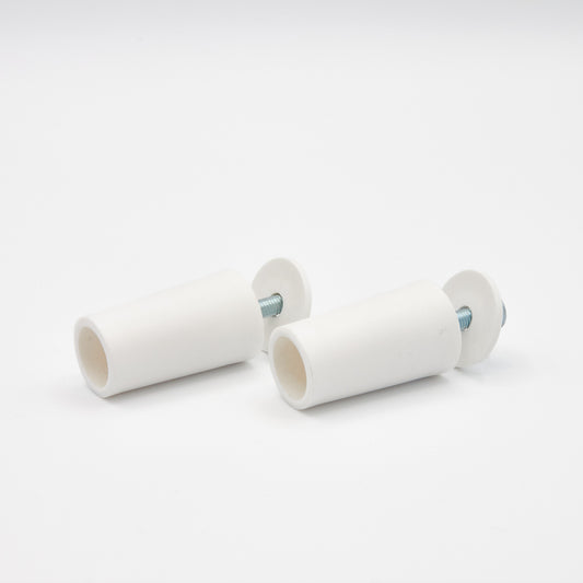 Anschlagpuffer lang mit Beilagscheibe weiß 40 mm für Rollläden (2er-Set)