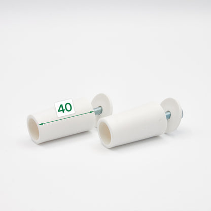 Anschlagpuffer lang mit Beilagscheibe weiß 40 mm für Rollläden (2er-Set)