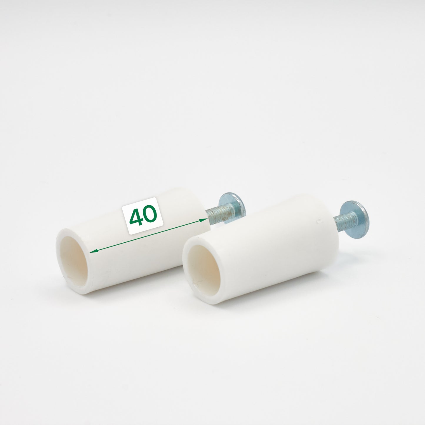 Anschlagpuffer lang weiß 40 mm für Rollläden (2er-Set)