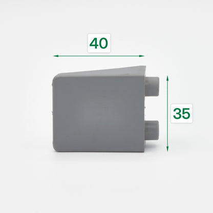 Anschlagwinkel grau 40 mm für Rollläden (2er Set)