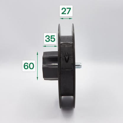 Gurtscheibe für Rollläden - Welle 60 mm, 175 mm