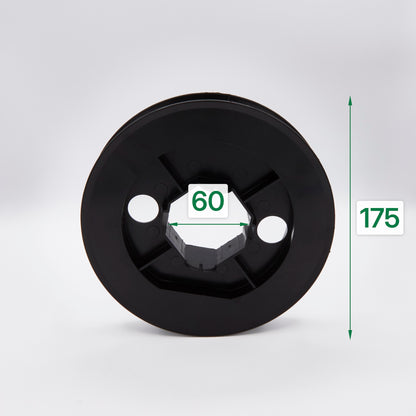 Gurtscheibe verstellbar für Rollläden -  Welle 60 mm, 190 mm