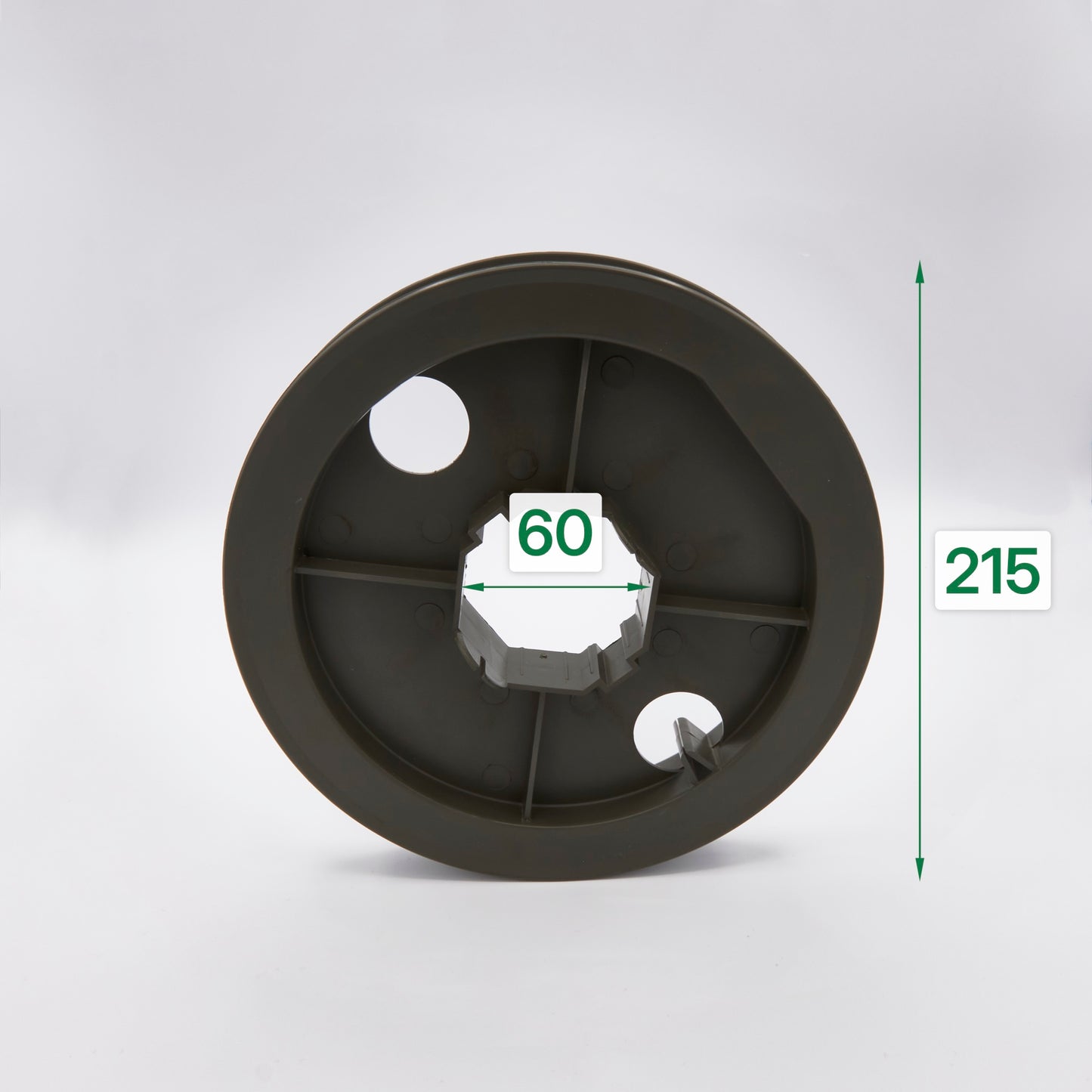 Gurtscheibe verstellbar für Rollläden -  Welle 60 mm, 215 mm