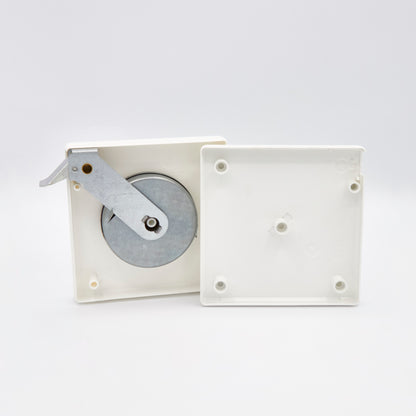 Mini Aufschraubwickler ohne Gurt weiß für Rollläden