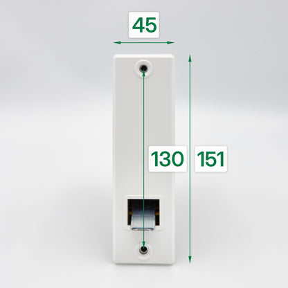 Mini-Einlassgurtwickler mit Mauerkasten und Blende für Rollläden - Lochabstand 130 mm