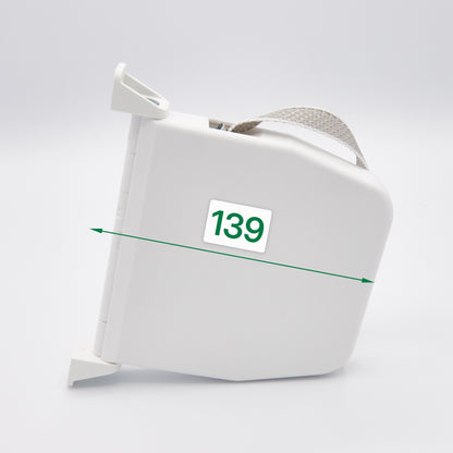 Mini-Schwenkwickler mit Gurt weiß für Rollläden - Lochabstand 155 mm