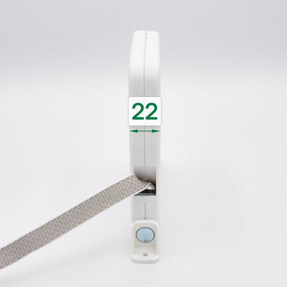 Mini-Schwenkwickler mit Gurt weiß für Rollläden - Lochabstand 155 mm