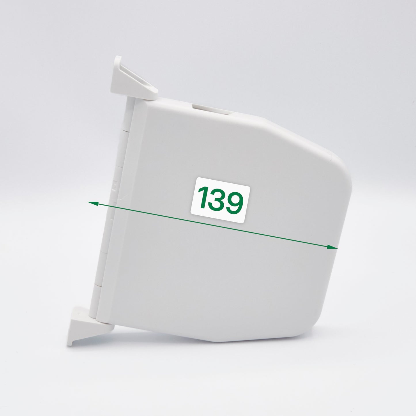 Mini Schwenkwickler ohne Gurt weiß für Rollläden - Lochabstand 155 mm