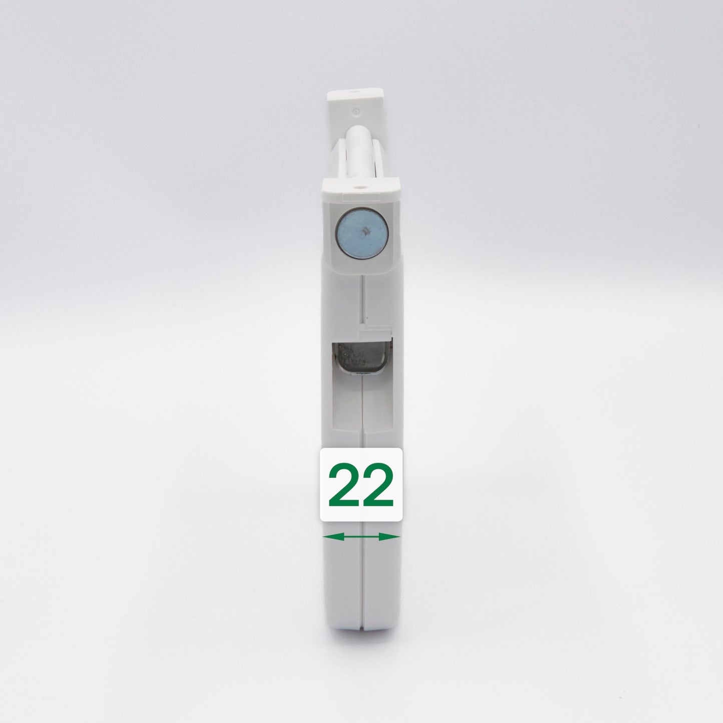 Mini Schwenkwickler ohne Gurt weiß für Rollläden - Lochabstand 155 mm